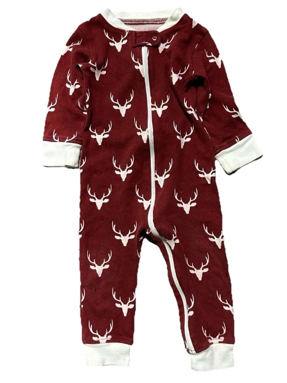 Neutral Baby Footie Pajamas 2 Way Zipper Nike Animals Size 6-9 Months